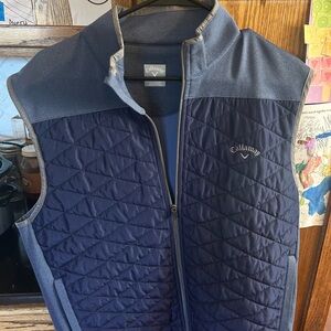 Callaway Men's Navy and Gray Quilted Vest